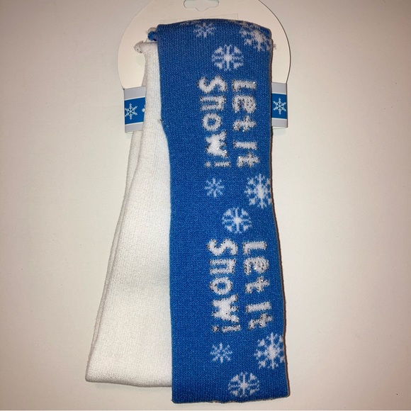 NEW Y2K 2pc Stretchy Winter Headbands Let It Snow Retro Hair Accessories - Picture 6 of 12